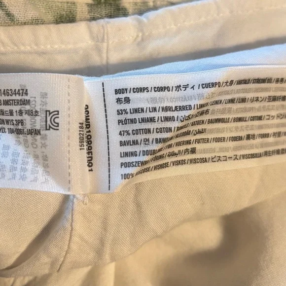 Abercrombie & Fitch Tall Corset Seamed Linen Blend Floral Mini Dress - Picture 8 of 8